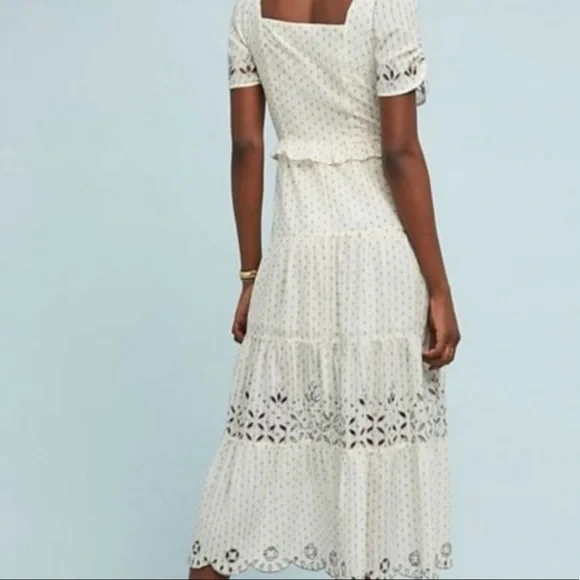 RahiCali Anthropologie Natural Rahi Ventura Cotton Dobby Midi Dress - Picture 3 of 7